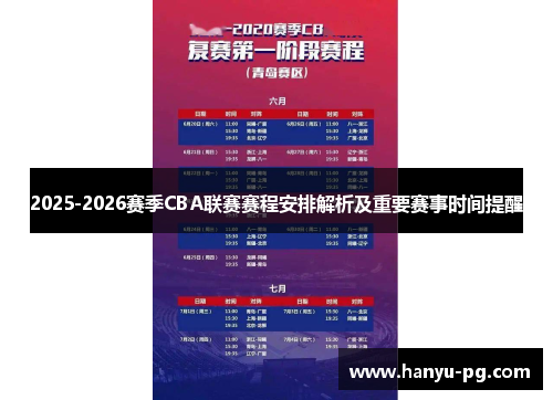2025-2026赛季CBA联赛赛程安排解析及重要赛事时间提醒